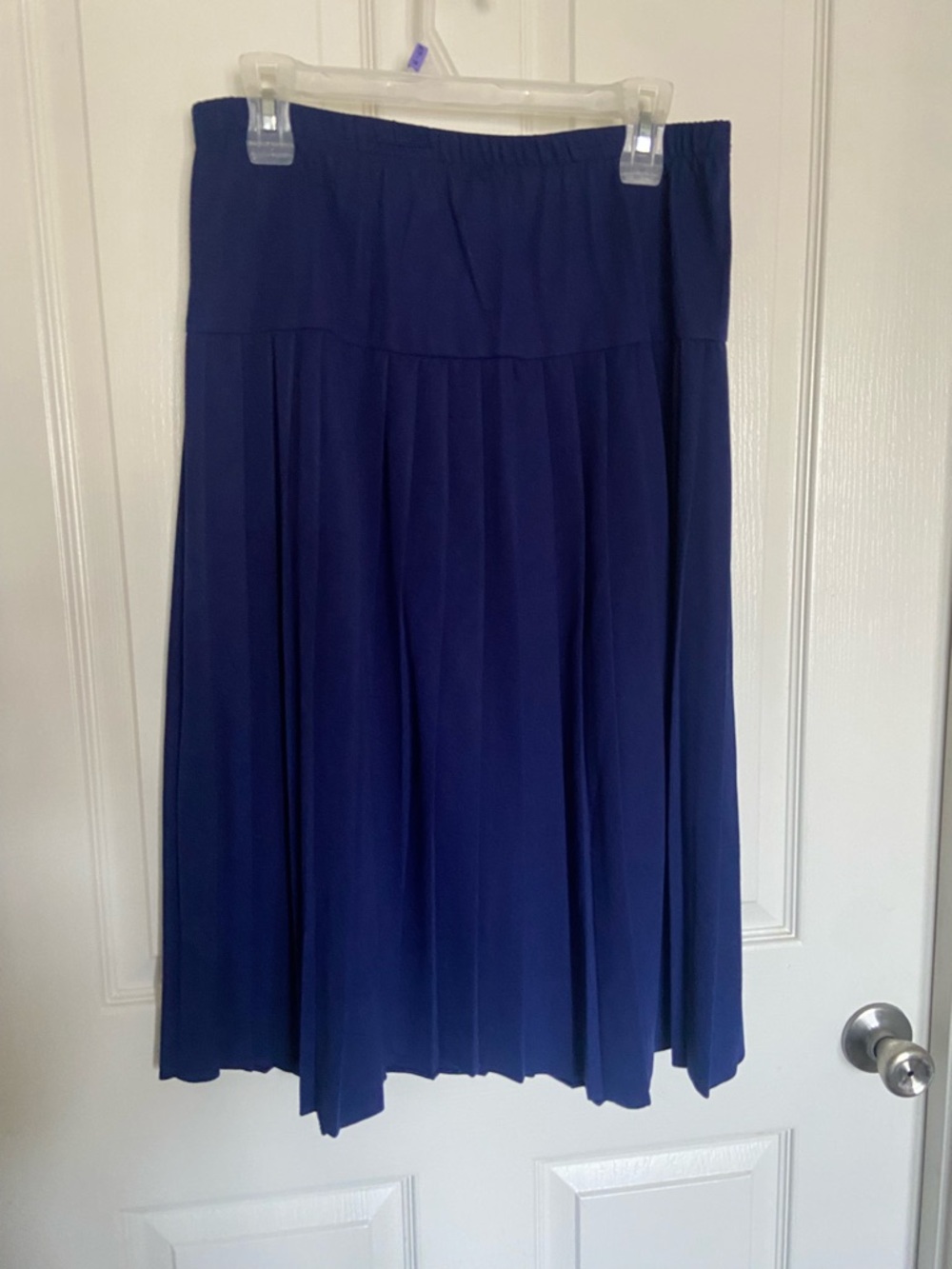 House of CB Navy Pleated Midi Skirt